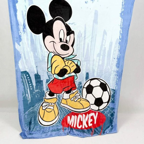 پتو حوله ای عروسکی 1نفره کد 3(میکی موس آبی)